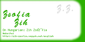 zsofia zih business card